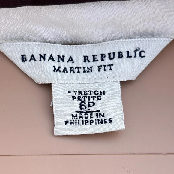 Banana Republic Flax Blend Stretch Martin Fit Womens Dress Pant Cream Size 6P - Picture 7 of 9